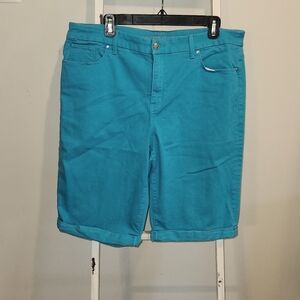 Chico's So Slimming Girlfriend Short Size 3 Turquoise